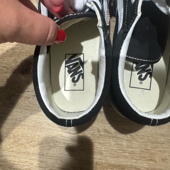 Vans Black and White Platform Sneakers - Picture 3 of 5